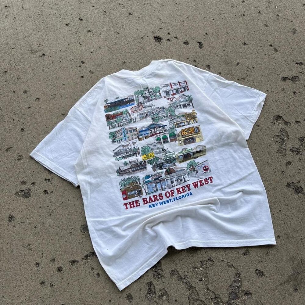Vintage 1997 Bars of the Key West Graphic Tee Shirt